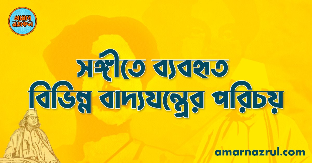 সঙ্গীতে ব্যবহৃত বিভিন্ন বাদ্যযন্ত্রের পরিচয়