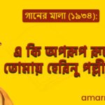এ কি অপরূপ রূপে মা তোমায় হেরিনু পল্লী জননী