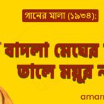 বাদলা মেঘের বাদল তালে ময়ূর নাচে