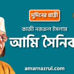 আমি সৈনিক [ দুর্দিনের যাত্রী, প্রবন্ধ ] কাজী নজরুল ইসলাম