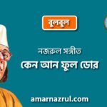 কেন আন ফুল ডোর | Keno ano ful dor | বুলবুল | নজরুল সঙ্গীত | কাজী নজরুল ইসলাম 5 কেন আন ফুল ডোর | Keno ano ful dor | বুলবুল | নজরুল সঙ্গীত | কাজী নজরুল ইসলাম