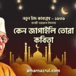 কেন জাগাইলি তোরা কবিতা । নতুন চাঁদ কাব্যগ্রন্থ । কাজী নজরুল ইসলাম