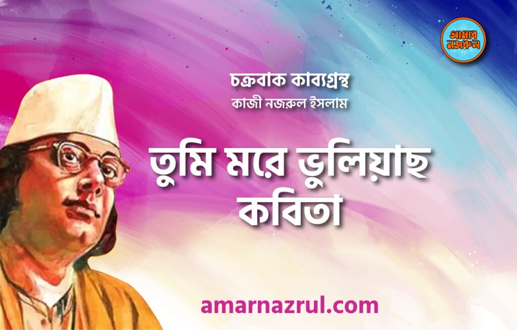 তুমি মরে ভুলিয়াছ কবিতা । চক্রবাক কাব্যগ্রন্থ । কাজী নজরুল ইসলাম