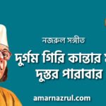 দুর্গম গিরি কান্তার মরু দুস্তর পারাবার [ কাণ্ডারী হুশিয়ার ] সর্বহারা’ কাব্যগ্রন্থ – কাজী নজরুল ইসলাম