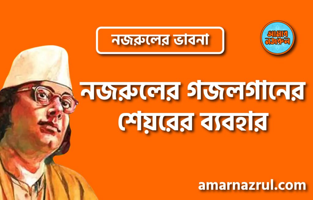 নজরুলের গজলগানের শেয়রের ব্যবহার । নজরুলের ভাবনা