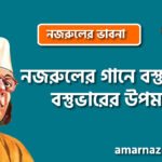 নজরুলের গানে বস্তু প্রতি বস্তুভারের উপমা । নজরুলের ভাবনা