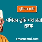 পথিক! তুমি পথ হারাইয়াছ প্রবন্ধ [ দুর্দিনের যাত্রী ] কাজী নজরুল ইসলাম