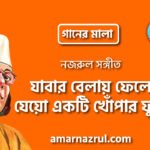 যাবার বেলায় ফেলে যেয়ো একটি খোঁপার ফুল | Jabar belay fele jeyo ekti khopar ful | গানের মালা | নজরুল সঙ্গীত | কাজী নজরুল ইসলাম