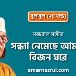 সন্ধ্যা নেমেছে আমার বিজন ঘরে | Shondha nemeche amar bijon ghore | বুলবুল (২য় খন্ড) | নজরুল সঙ্গীত | কাজী নজরুল ইসলাম