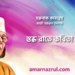 স্তব্ধ রাতে কবিতা । চক্রবাক কাব্যগ্রন্থ । কাজী নজরুল ইসলাম